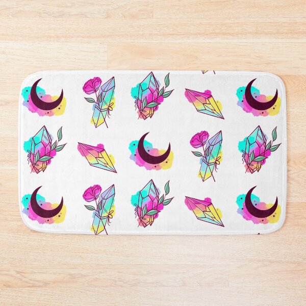 Item preview, Rainbow Moon Watercolor Crystals  designed and sold by GirlClanCo.