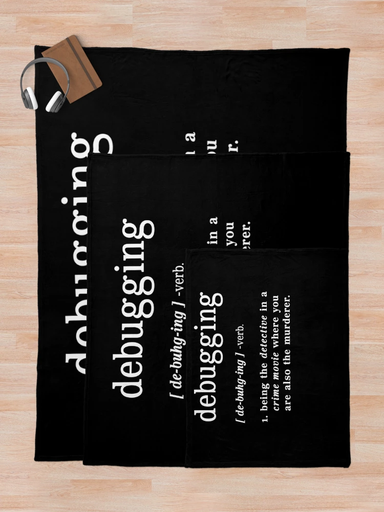 Thumbnail 5 of 6, Throw Blanket, Cybersecurity Engineer Web Developer Funny Debugging designed and sold by ShopTheStyle.