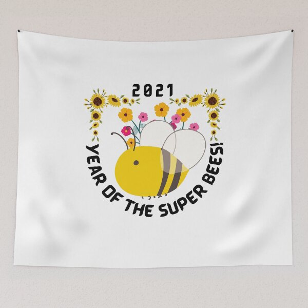 Item preview, Big Bees 2021 Year Of The Super Bees Honey Bumble Bee Cartoon Print designed and sold by ChooproClothing.