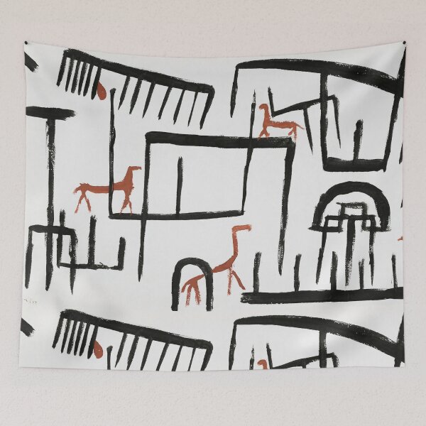 Item preview, Animals in an Enclosure (1938) by Paul Klee designed and sold by neteor.