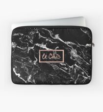 Rosen-Goldmarmor stilvolle französische le schicke Typografie Laptoptasche