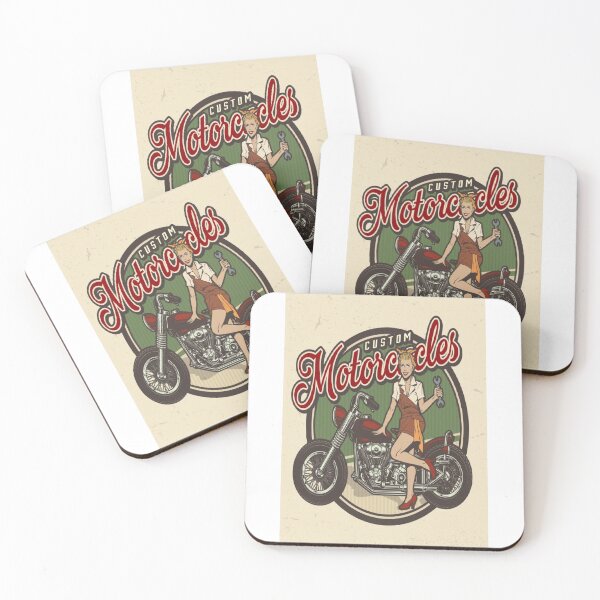 Aperçu de l'œuvre custom motorcycle pin up créée et vendue par metalriffer.