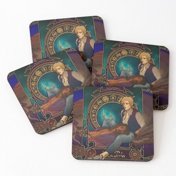 Item preview, Fanart: Wrathion & Anduin in Art Nouveau style - Dragons designed and sold by AlexaelArtworks.