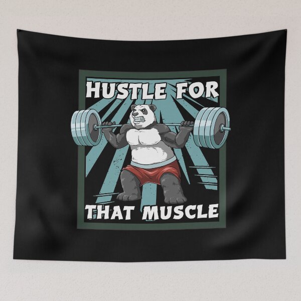 Item preview, Panda Bodybuilding Hustle For That Muscle designed and sold by melomedia.
