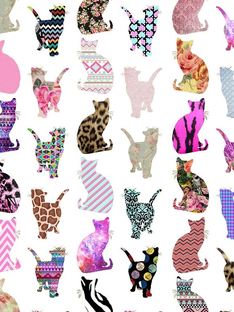 iPhone・スマホケース Society6 Girly Whimsical Cats aztec floral stripes pattern Girly Whimsical Cats aztec floral stripes pattern