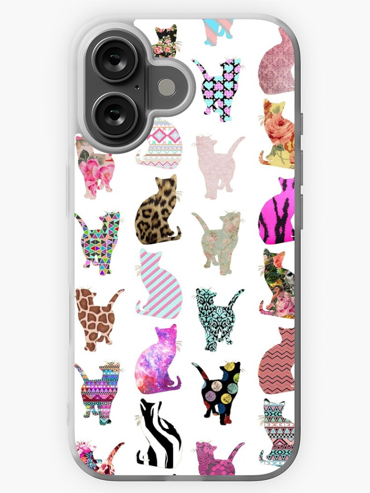 iPhone・スマホケース Society6 Girly Whimsical Cats aztec floral stripes pattern Girly Whimsical Cats aztec floral stripes pattern