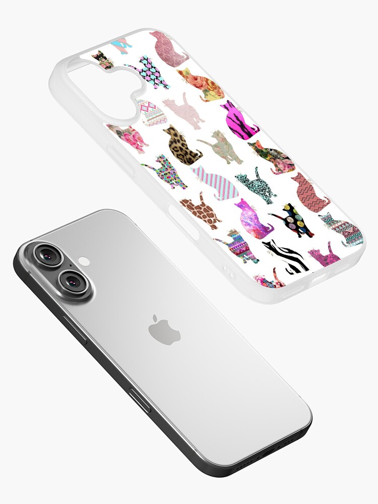 iPhone・スマホケース Society6 Girly Whimsical Cats aztec floral stripes pattern Girly Whimsical Cats aztec floral stripes pattern