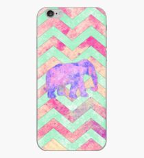 Wunderlicher lila Elefant-Minzen-Grün-Rosa-Zickzack iPhone-Hülle & Cover