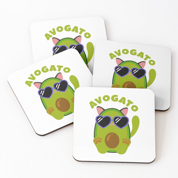 Item preview, Avogato cat, cat avocado, cinco de mayo, heart sunglasses designed and sold by Mylittleprints.