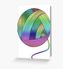 Rainbow Yarn Ball! Greeting Card