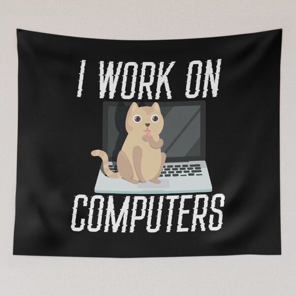 Artikelvorschau, Ich arbeite an Computern Cybersecurity Helpdesk Support entworfen und verkauft von ShopTheStyle.