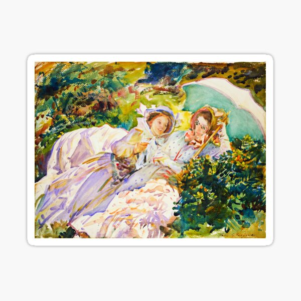 Simplon Pass: The Tease - John Singer Sargent Sticker