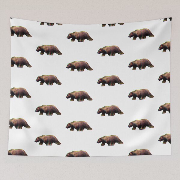 Item preview, Trippy Grizzly Bear Walking designed and sold by neta98.
