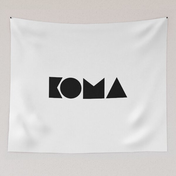 Item preview, unique koma logo black/white design designed and sold by KomaVisuals.