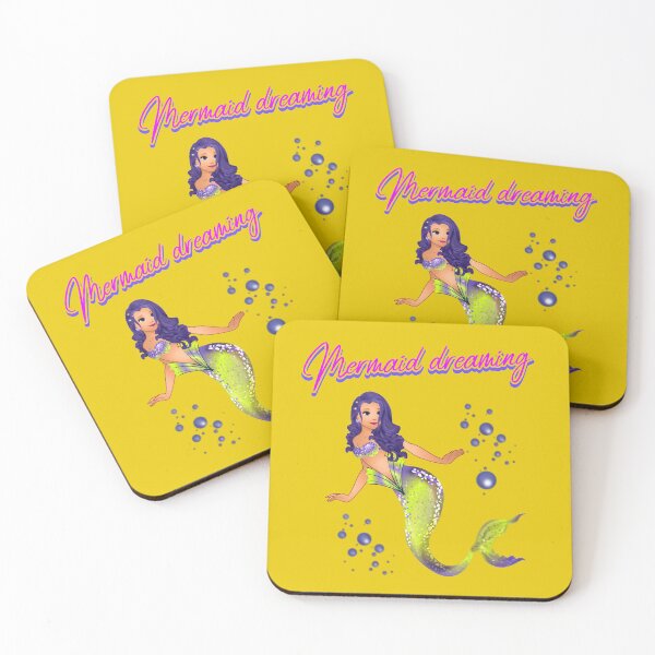 Item preview, mermaid bubbles fantasy yellow designed and sold by StarsBliss.