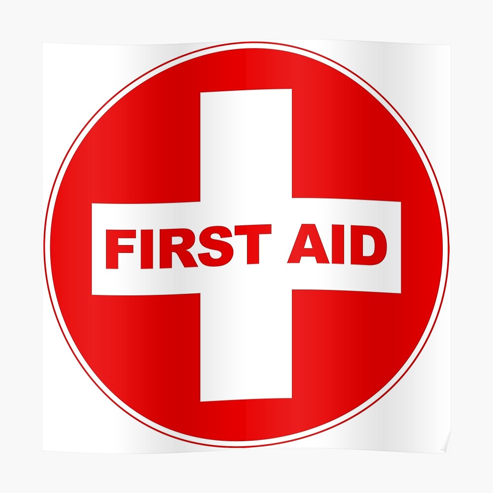 FIRST AID POSTER paper or sticker What you need to know about first aid 