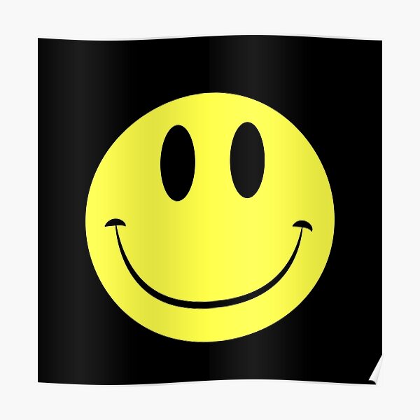 Happy Face Posters Redbubble - paige chill face roblox