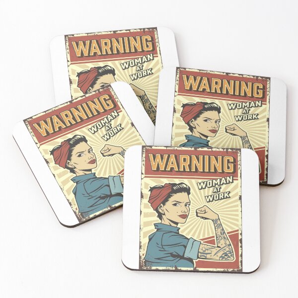 Aperçu de l'œuvre warning pin up woman at work créée et vendue par metalriffer.