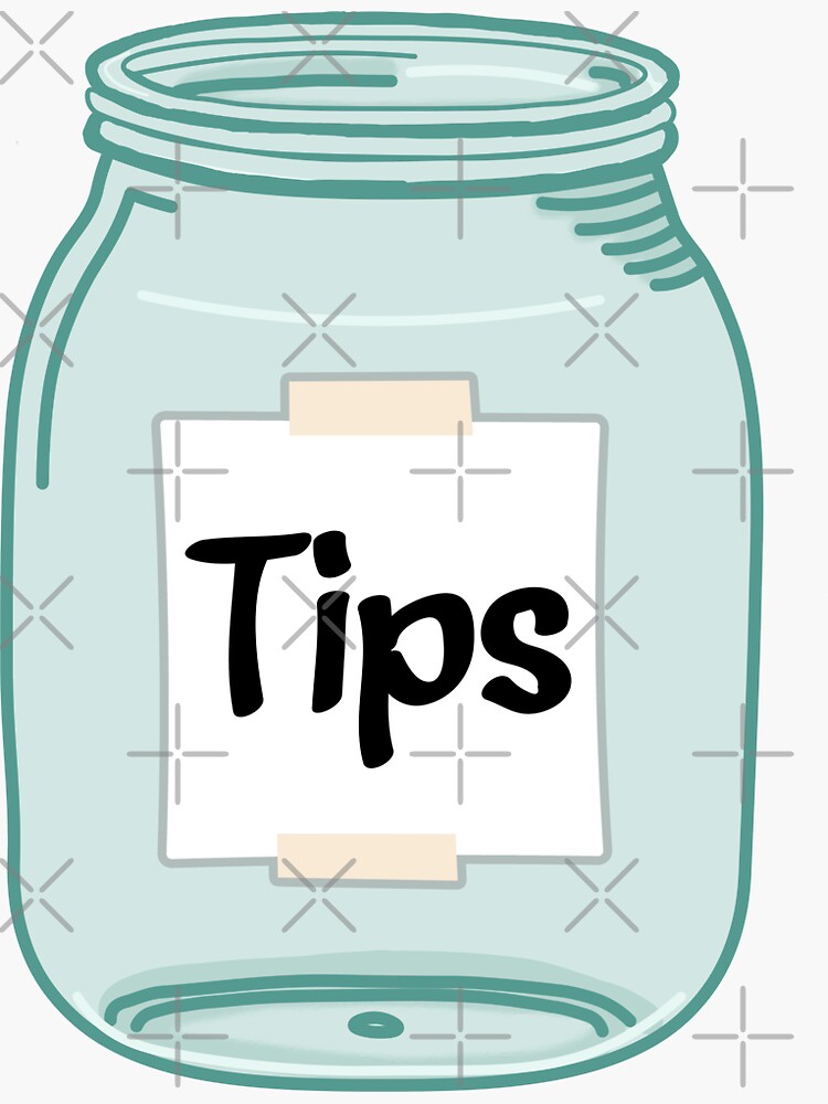 "Tip Jar Drawing " Sticker for Sale by ae0829 Redbubble