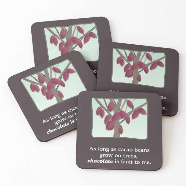 Item preview, As long as cacao beans grow on trees, chocolate is fruit to me. designed and sold by Rennie Palmer.