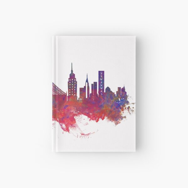New York city Skyline red Hardcover Journal