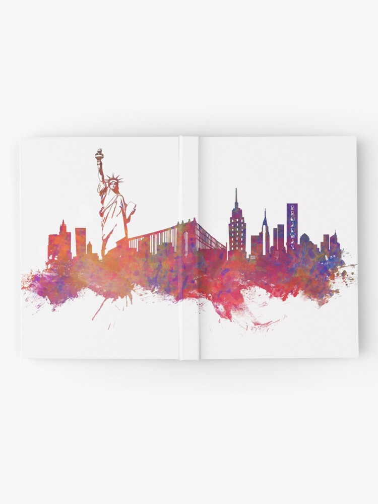Alternate view of New York city Skyline red Hardcover Journal