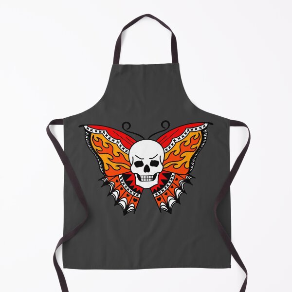 Item preview, Flaming skull butterfly deaths head moth tattoo flash kgbd designed and sold by Kraken-Jack.