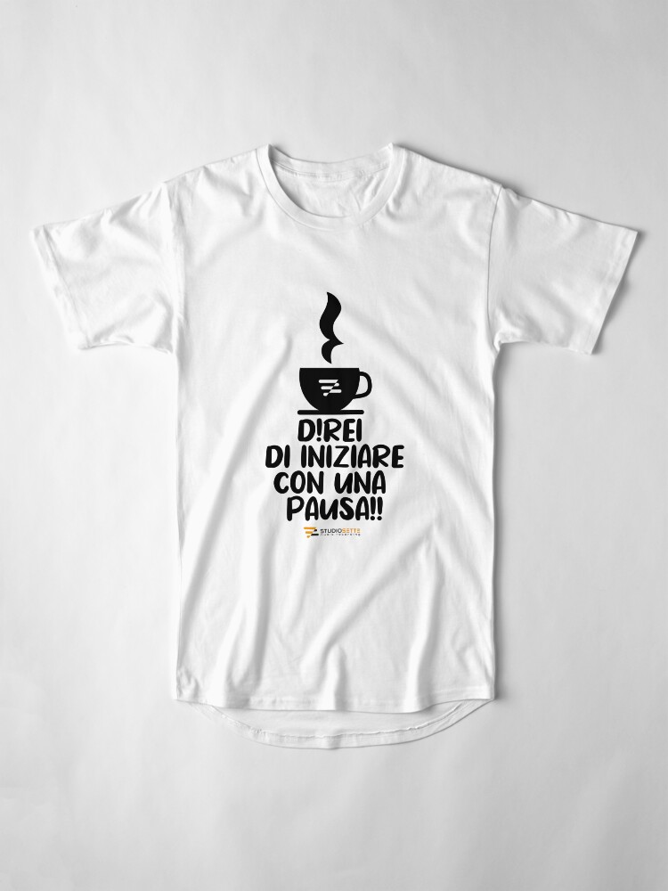 Thumbnail 4 of 5, Long T-Shirt, Direi di iniziare con una pausa | Music gadget | Studio Sette designed and sold by Studio Sette.