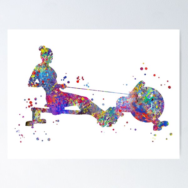 Item preview, Rowing woman designed and sold by Rosaliartbook.