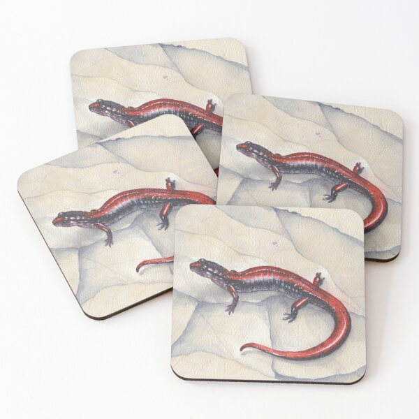 Item preview, Small red and black salamander designed and sold by VictorineArt.