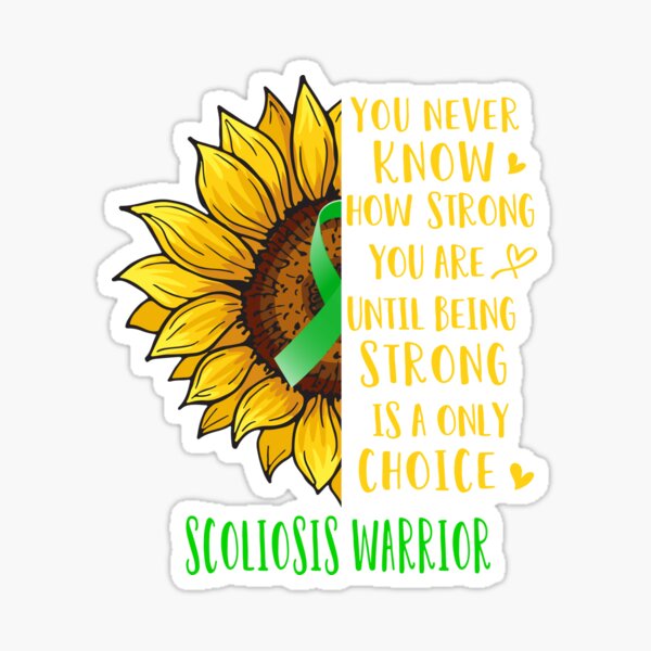 Item preview, Sunflower You Never Know How Strong You Are Scoliosis Warrior designed and sold by rechardtee.