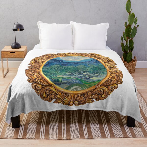 Item preview, The Olive Trees by Van Gogh In A Gold Frame designed and sold by PaulinaS.
