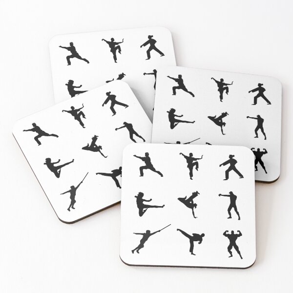 Item preview, Martial Arts Action Silhouettes designed and sold by janraydesigns.
