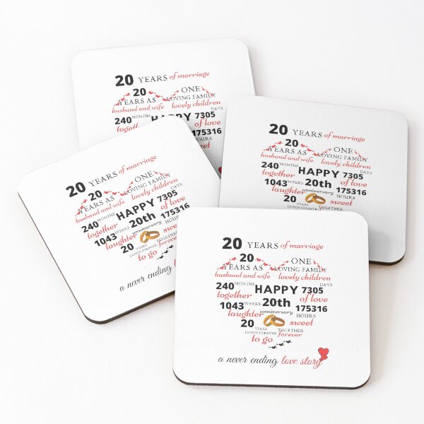 Item preview, Happy 20th marriage anniversary designed and sold by EmmaBazz.