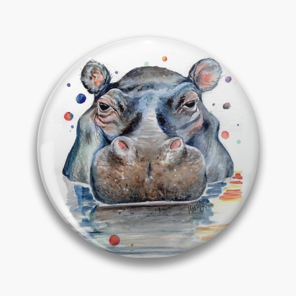 Item preview, Hippo reflections designed and sold by MarenPaintsJoy.