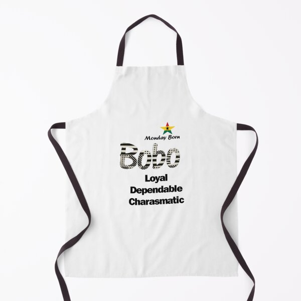 Item preview, Monday Born Ghanaian Male Name 'Bobo' in black and white designed and sold by WhoWeAre.