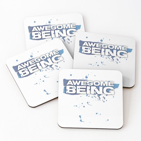 Item preview, AWESOME BEING - Bold type message designed and sold by tinytiger77.
