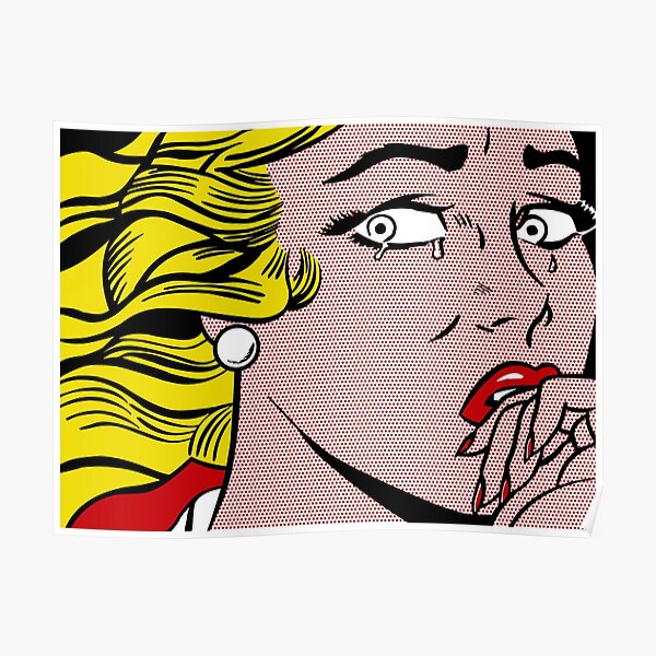 Roy LIchtenstein - Fille qui pleure Poster
