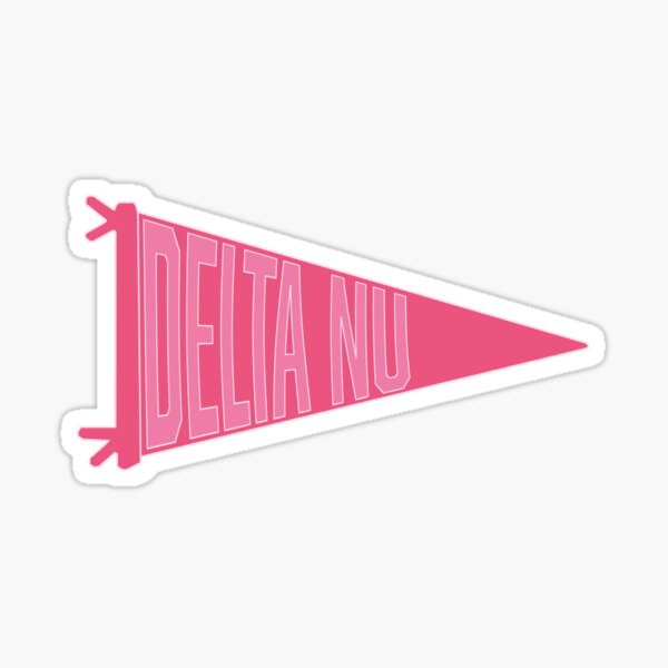 Delta Nu Pennant  Sticker