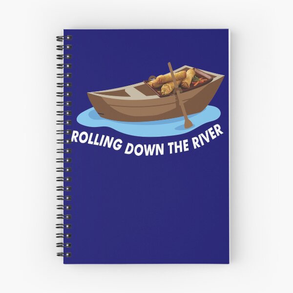 Item preview, Rolling Down The River - Funny Eggrolls In A Boat designed and sold by SharpThreadZ.