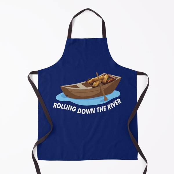 Item preview, Rolling Down The River - Funny Eggrolls In A Boat designed and sold by SharpThreadZ.