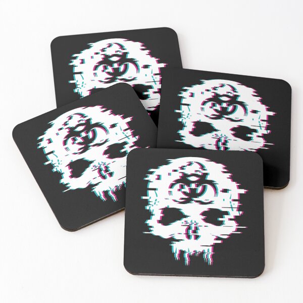 Item preview, White Glitch Effect Cyber Skull designed and sold by iscaStudioArt.