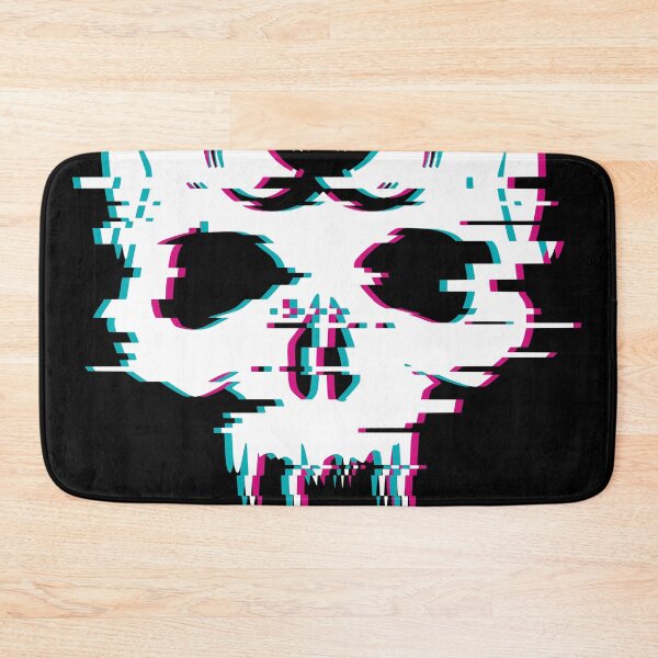 Item preview, White Glitch Effect Cyber Skull designed and sold by iscaStudioArt.