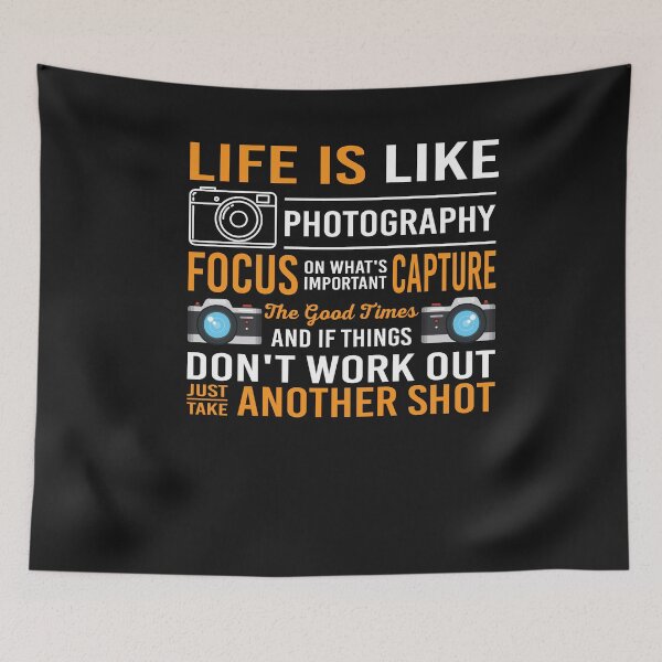 Item preview, Life Is Like Photography - Photographer Quote designed and sold by SharpThreadZ.