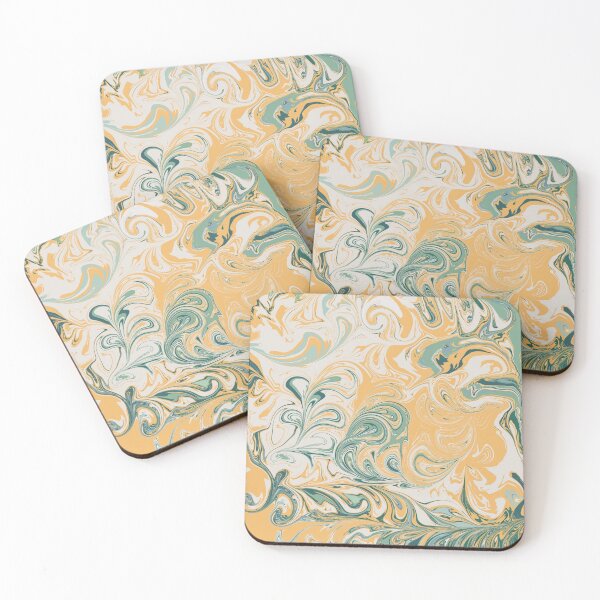 Item preview,  orange circular acrylic pouring designed and sold by SHANAZCREATIVE.