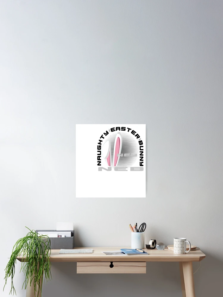 Thumbnail 2 of 3, Poster, naughty easter bunny designed and sold by Designs-RZ.