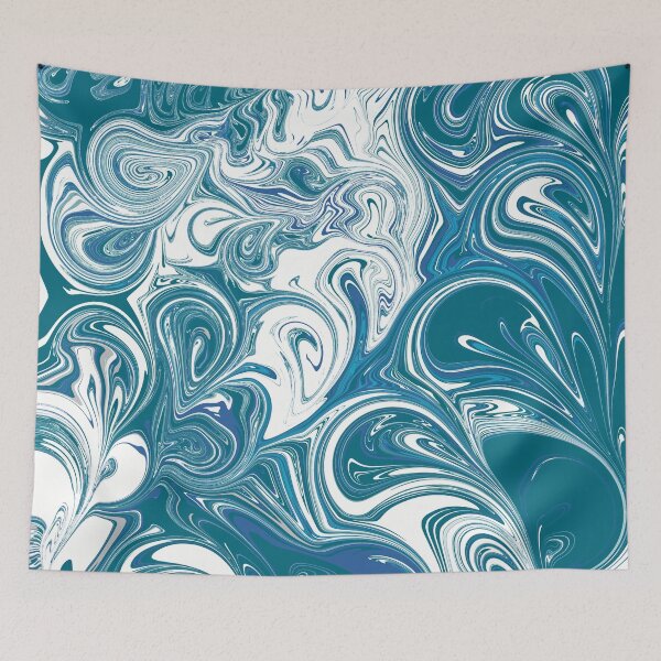Item preview, acrylic circular blue paint designed and sold by SHANAZCREATIVE.