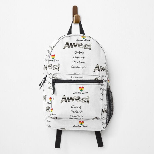 Item preview, Sunday Born Ghanaian Female Name 'Awesi' in black and white designed and sold by WhoWeAre.