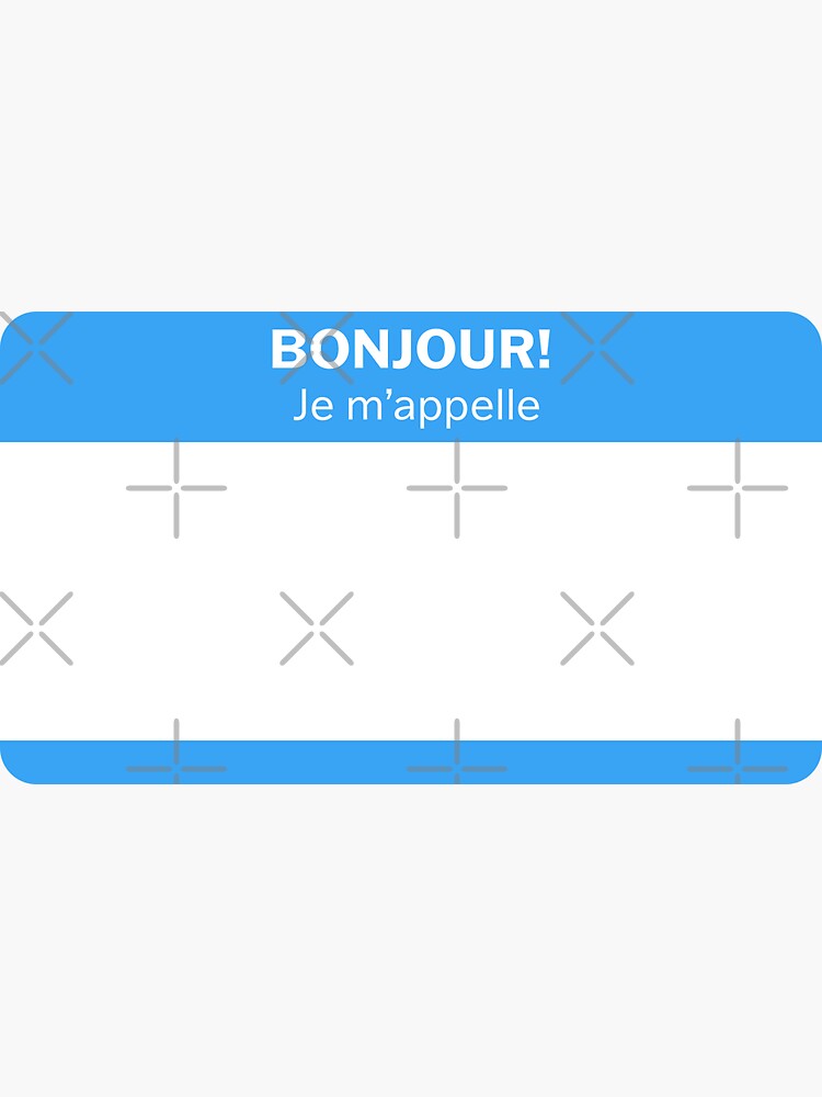 "French Name Tag" Sticker for Sale by RolaLanguages Redbubble