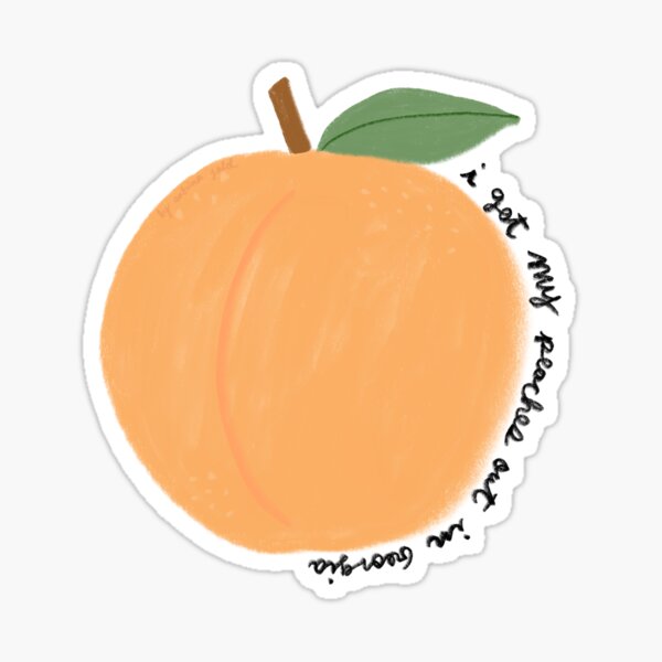 Peaches Peaches Lyrics Sticker for Sale by sparkerzed